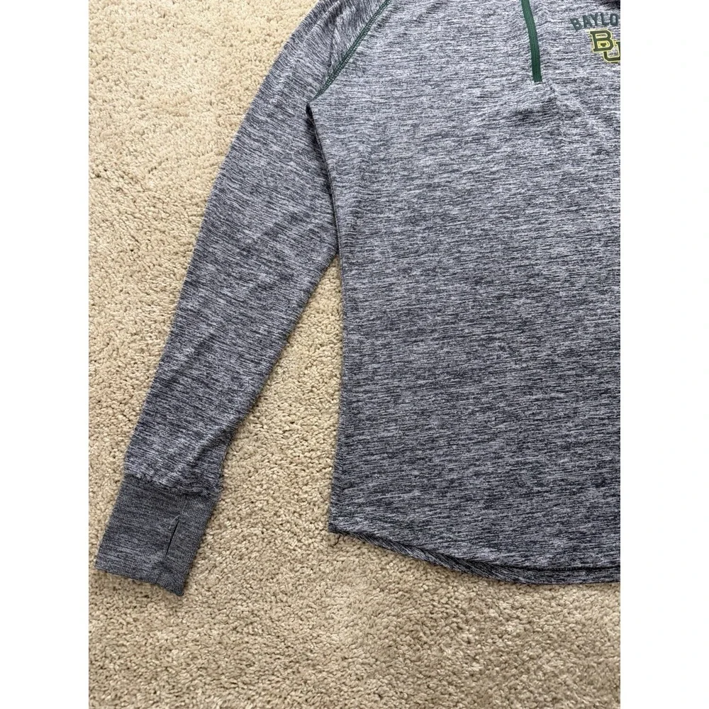 Women's Colosseum Baylor Bears Bikram Lightweight Marled Gray Quarter Zip Size L